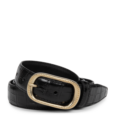 ceinture - ceinture cuir croco femme #couleur_noir-croco