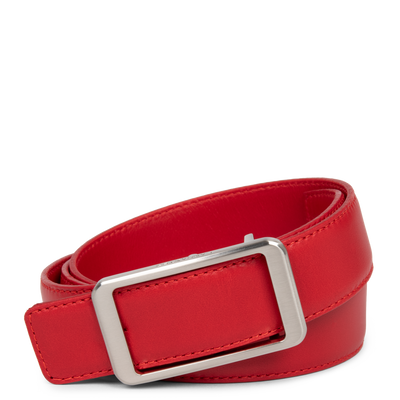 ceinture - ceinture cuir lisse femme #couleur_rouge