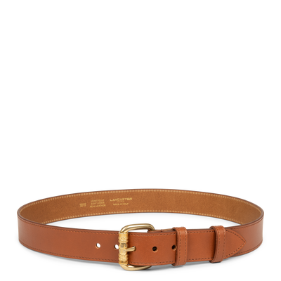 Ceinture - Ceinture Cuir Lisse Femme #couleur_camel