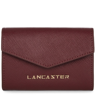 porte-monnaie - saffiano signature #couleur_bordeaux