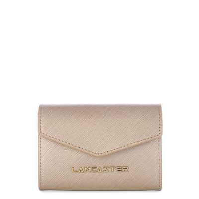 porte-monnaie - saffiano signature #couleur_champagne