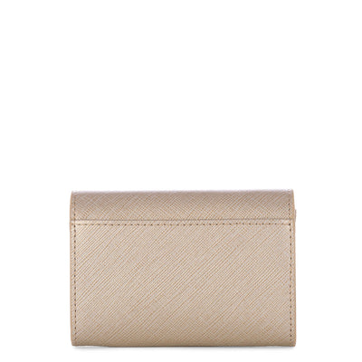 porte-monnaie - saffiano signature #couleur_champagne