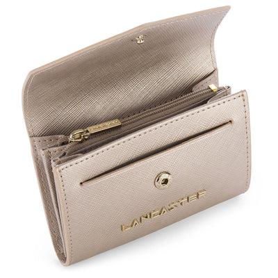 porte-monnaie - saffiano signature #couleur_champagne