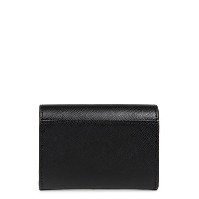 porte-monnaie - saffiano signature #couleur_noir