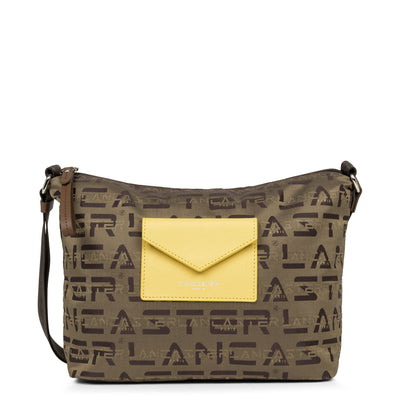 sac besace - logo kba #couleur_marron-vison-jaune