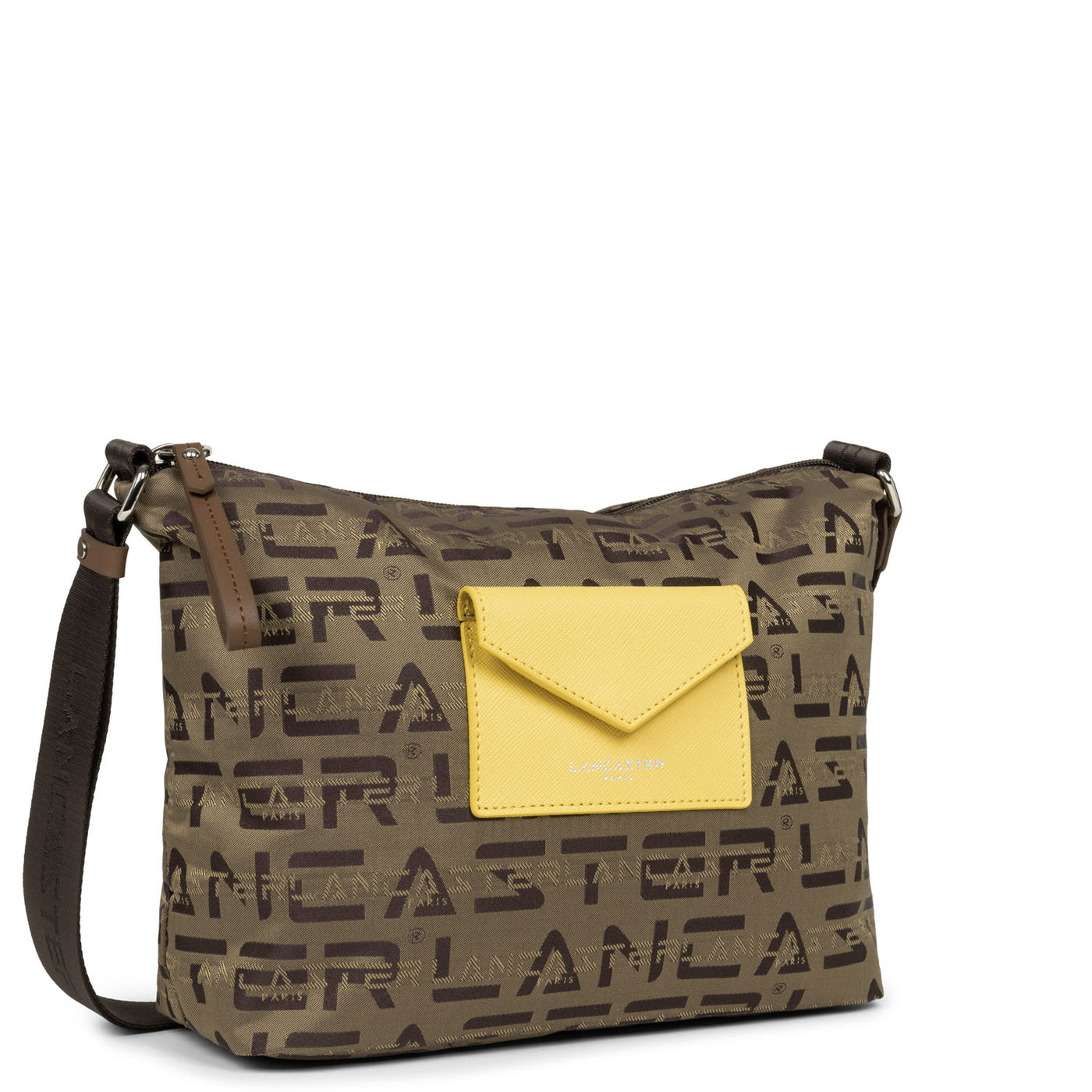 sac besace - logo kba #couleur_marron-vison-jaune