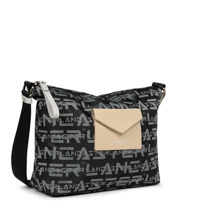 sac besace - logo kba #couleur_noir-gris-poudre