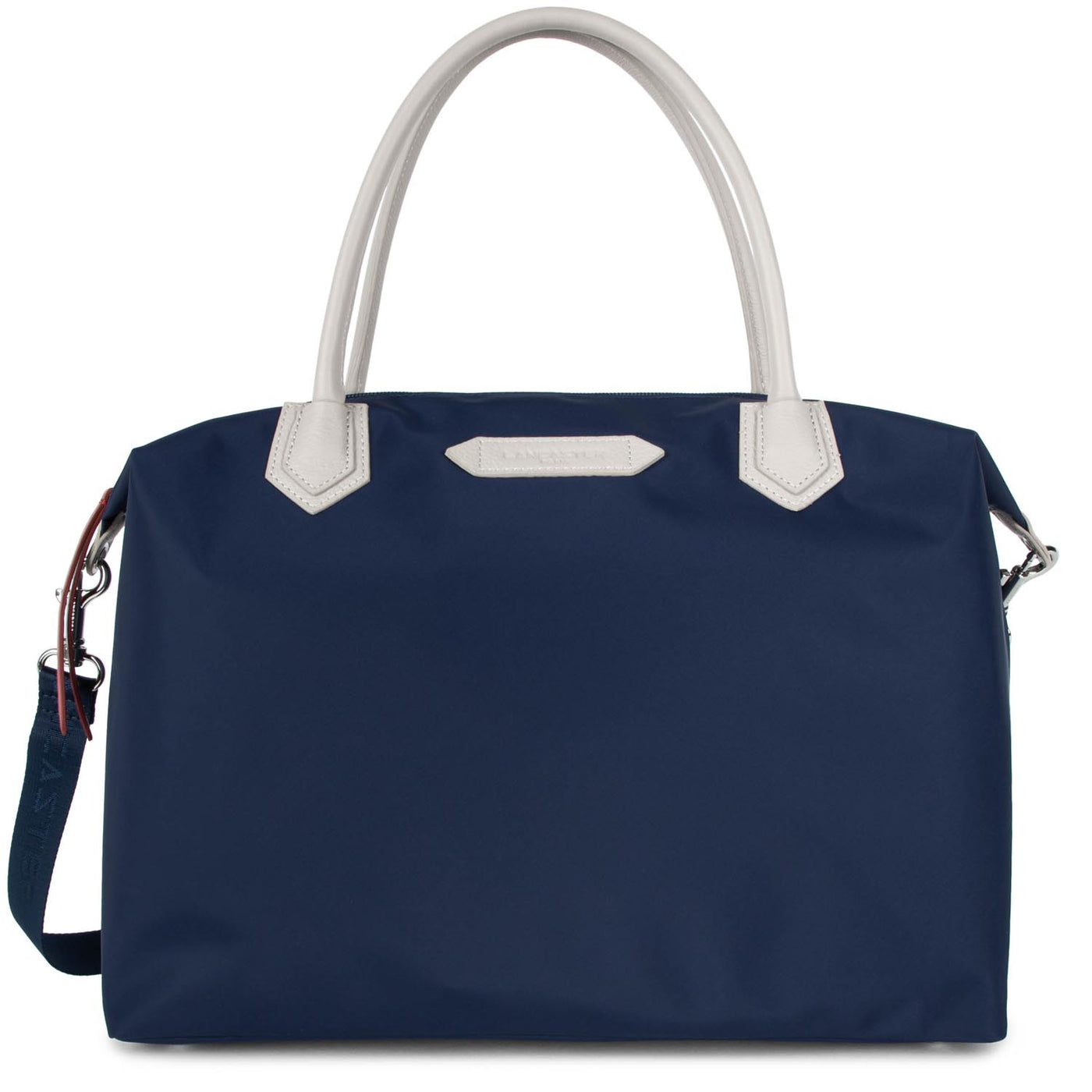 sac cabas main - basic sport #couleur_bleu-fonc-beige-rouge