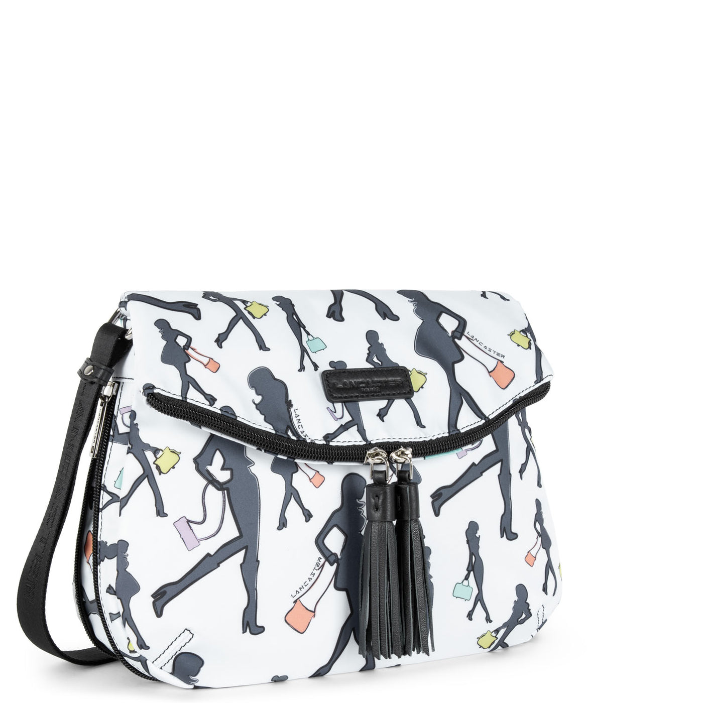 sac besace - basic pompon #couleur_blanc-multi