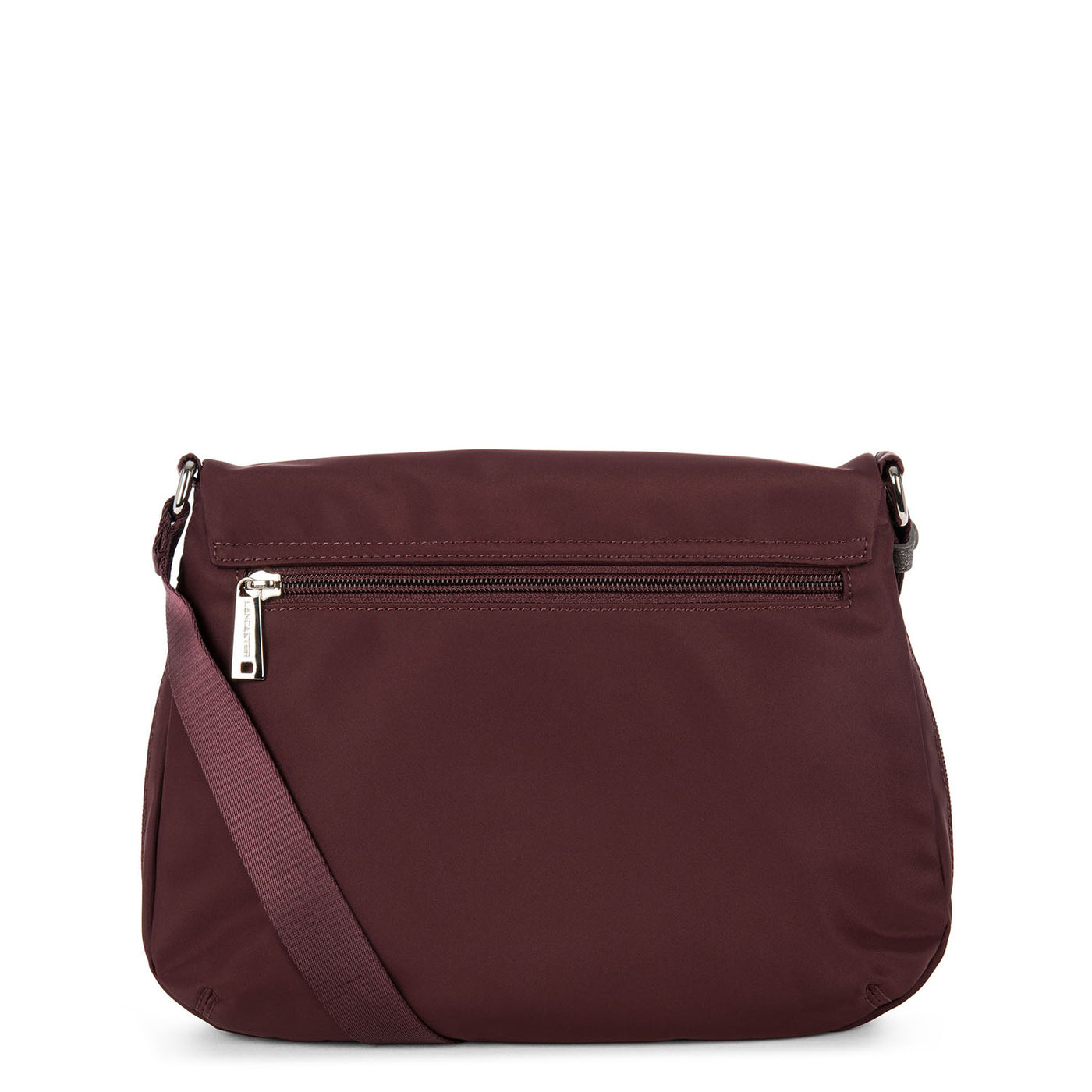 sac besace - basic pompon #couleur_bordeaux-gun-metal