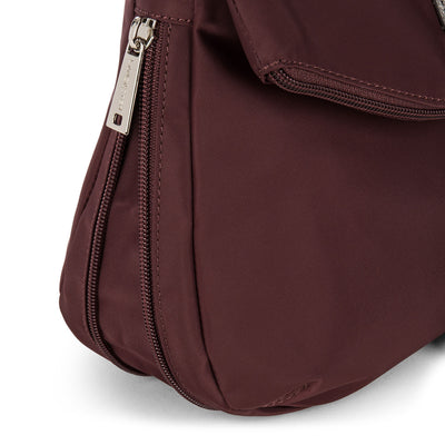 sac besace - basic pompon #couleur_bordeaux-gun-metal