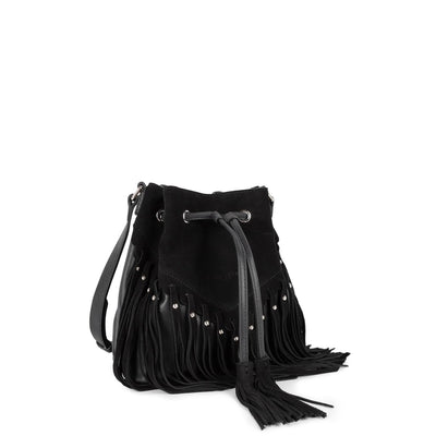 sac seau - country fringe #couleur_noir