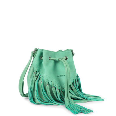 sac seau - country fringe #couleur_turquoise