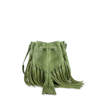 sac seau - country fringe #couleur_vert