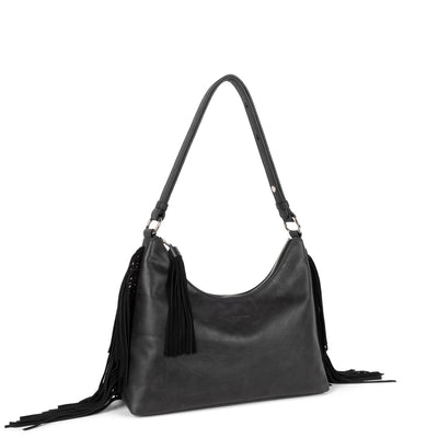 sac hobo - country fringe #couleur_noir