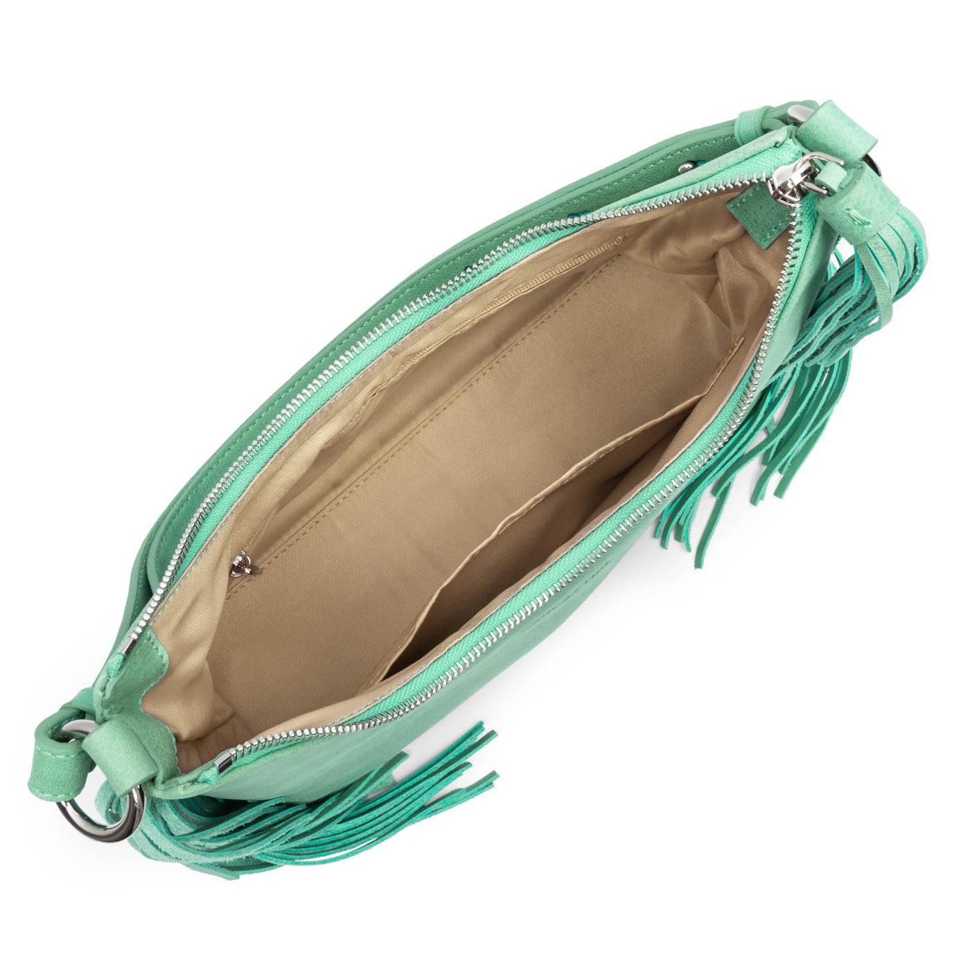 sac hobo - country fringe #couleur_turquoise